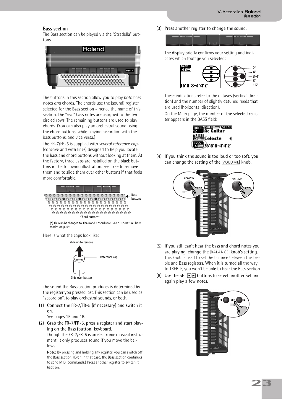 Bass section | Roland V-ACCORDION FR-5 User Manual | Page 23 / 114