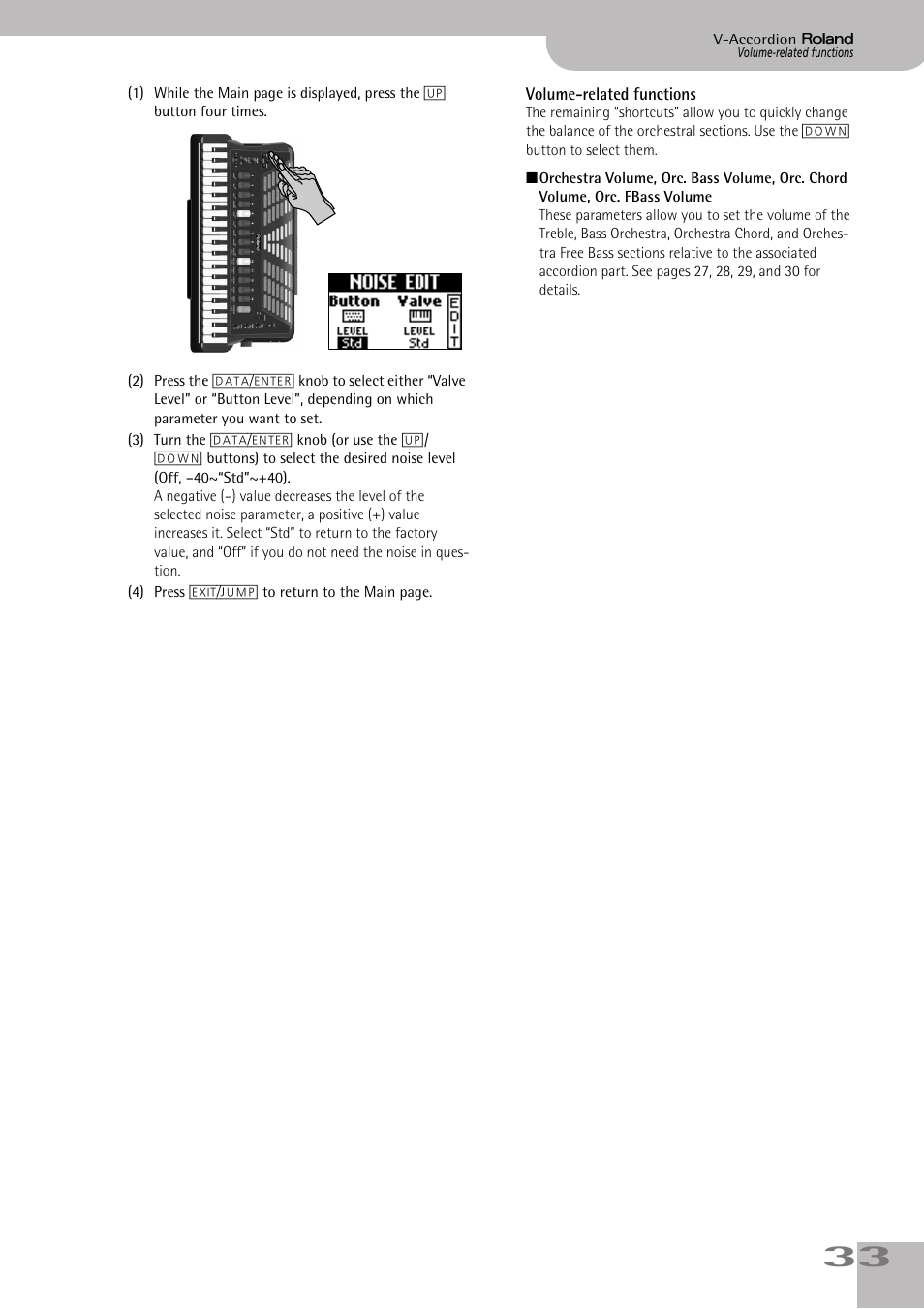 Volume-related functions | Roland V-ACCORDION FR-5 User Manual | Page 33 / 114