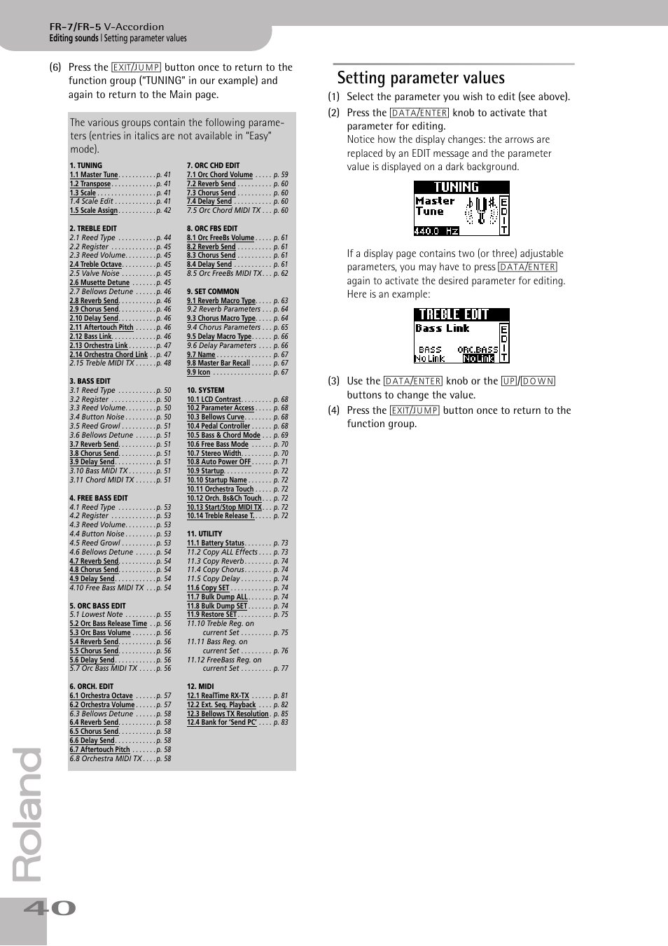 Setting parameter values | Roland V-ACCORDION FR-5 User Manual | Page 40 / 114