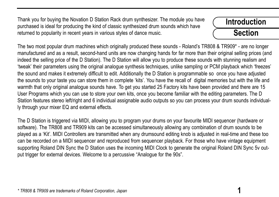 Roland D Station User Manual | Page 3 / 54