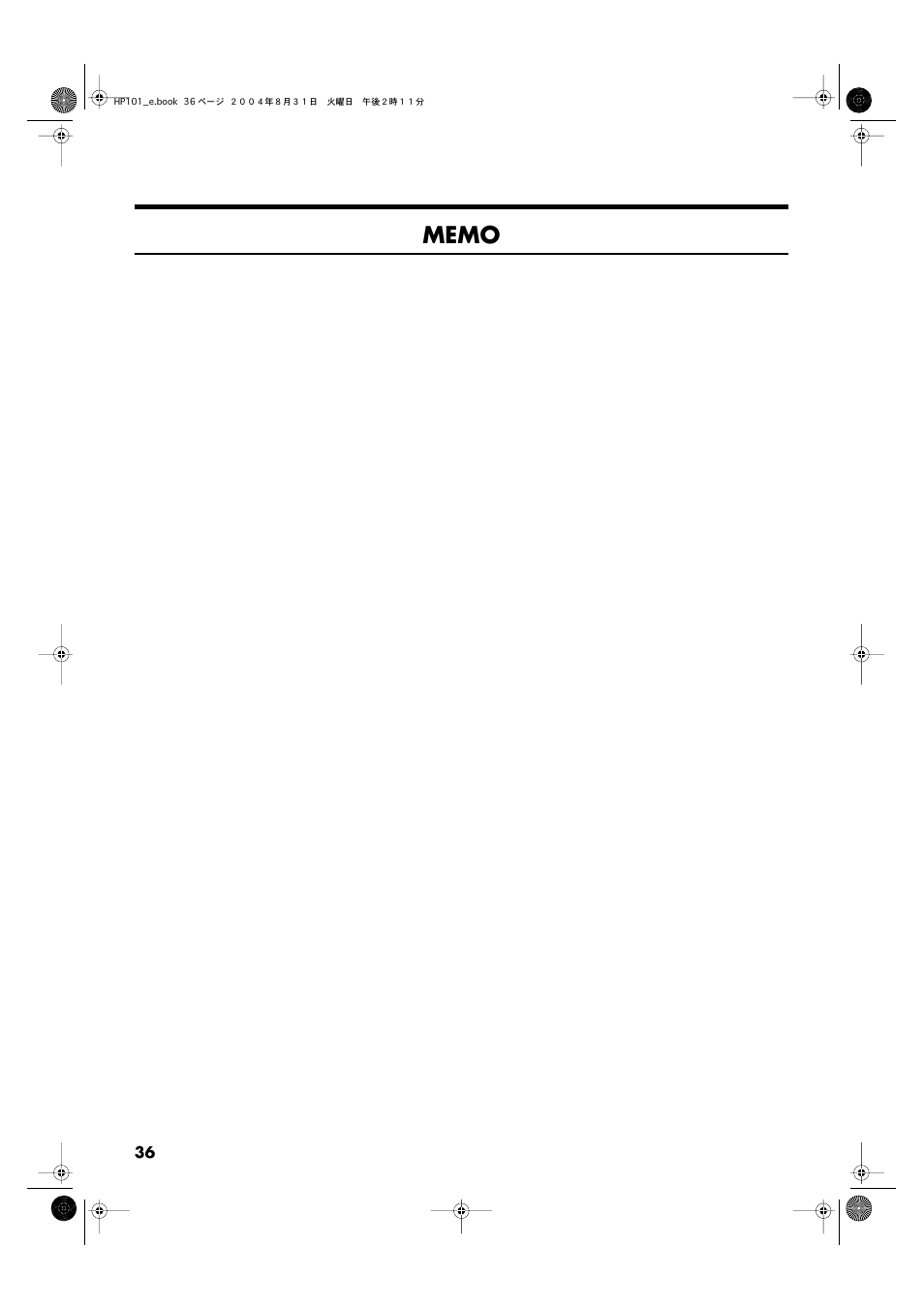 Roland HP101 User Manual | Page 36 / 40