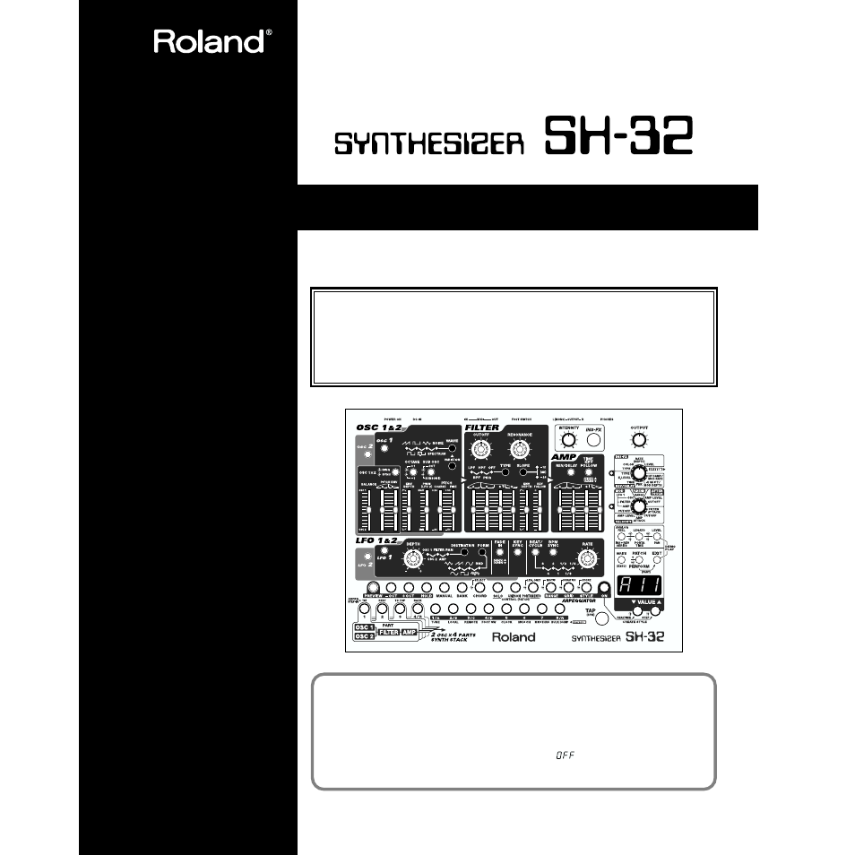 Roland SH-32 User Manual | 124 pages