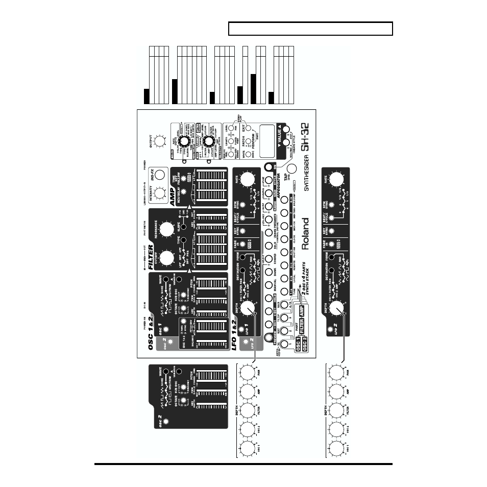 Blank chart, 121 blank chart | Roland SH-32 User Manual | Page 121 / 124
