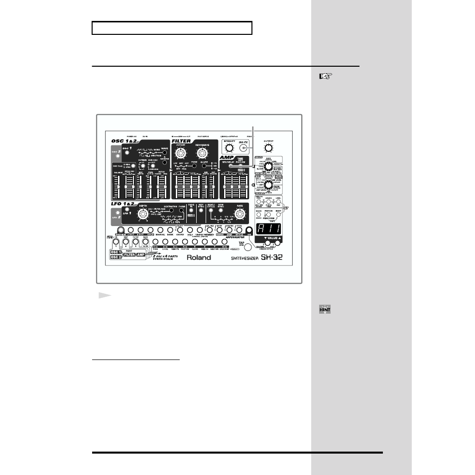 Using the effects | Roland SH-32 User Manual | Page 24 / 124