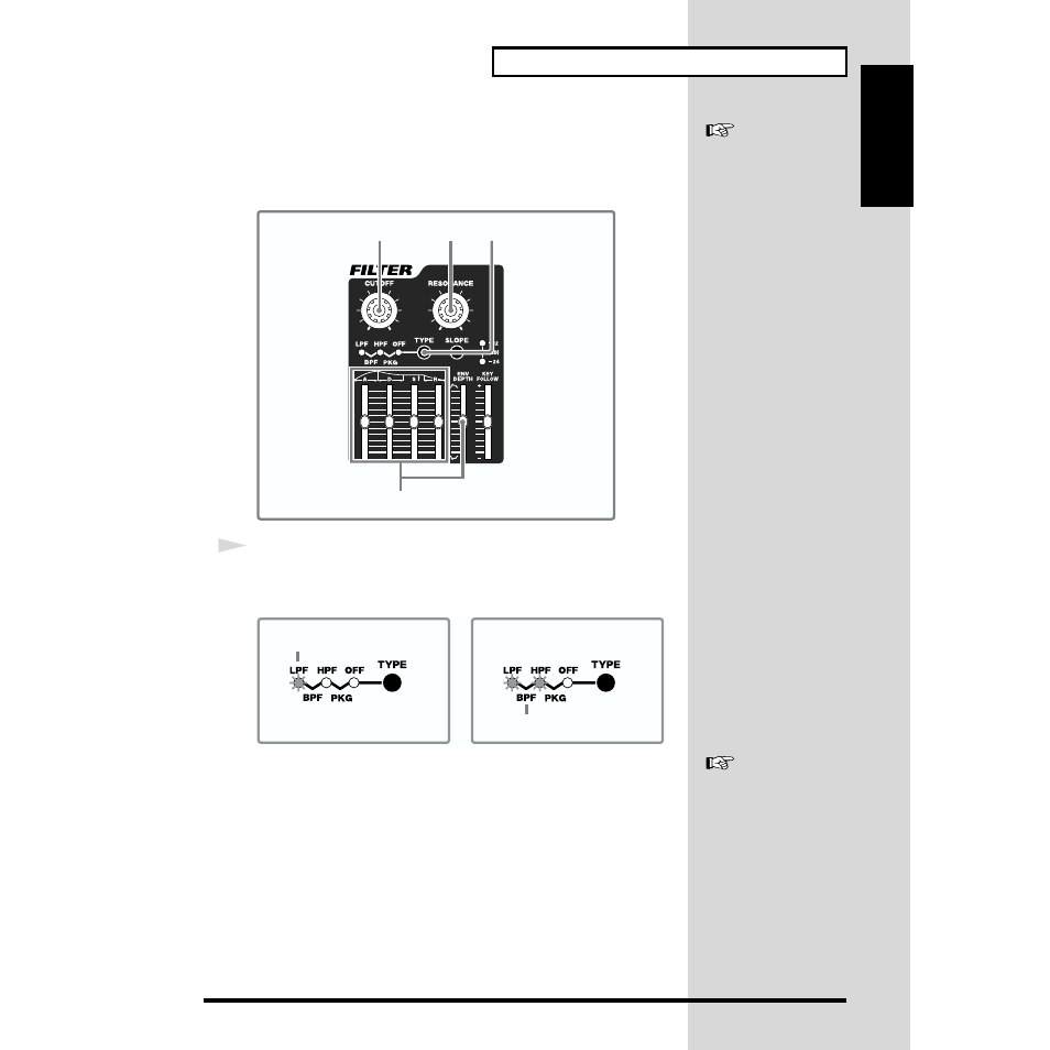 Working on oscillator waveforms (filter), Created by the oscillators (p. 29) | Roland SH-32 User Manual | Page 29 / 124