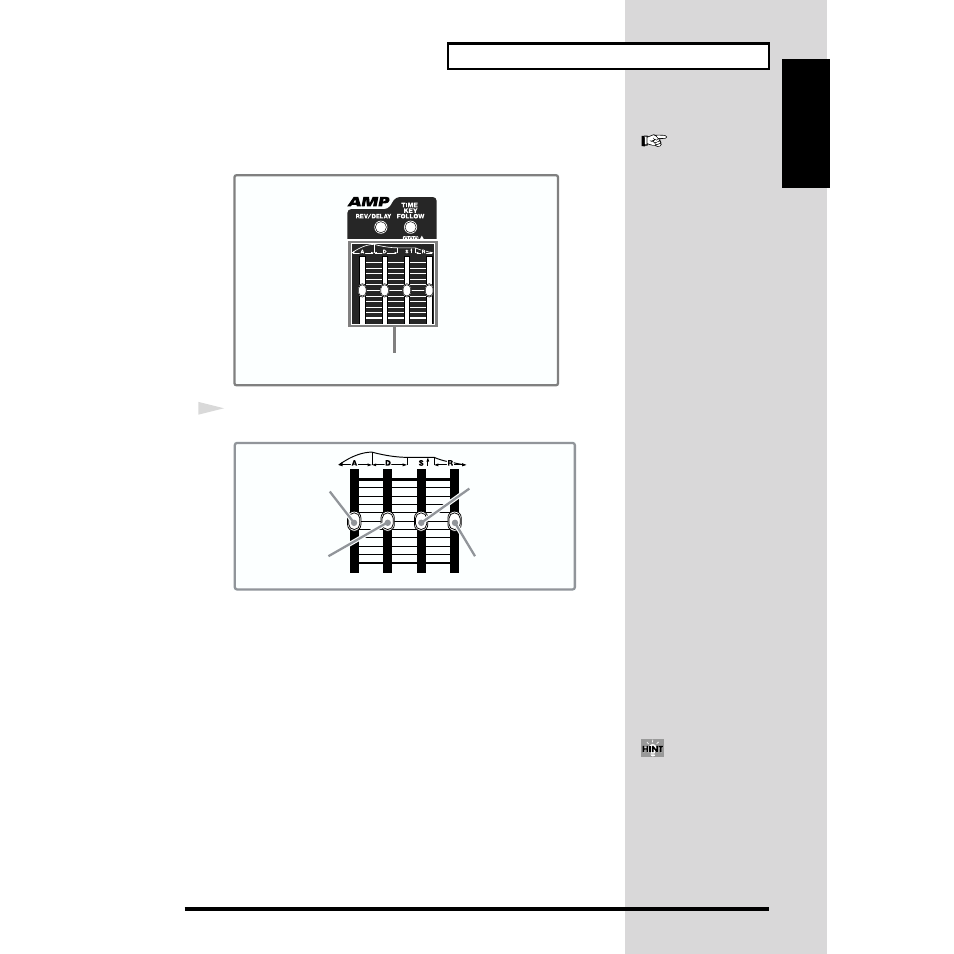 Adding changes in the volume (amp), Portions of a sound (p. 31) | Roland SH-32 User Manual | Page 31 / 124