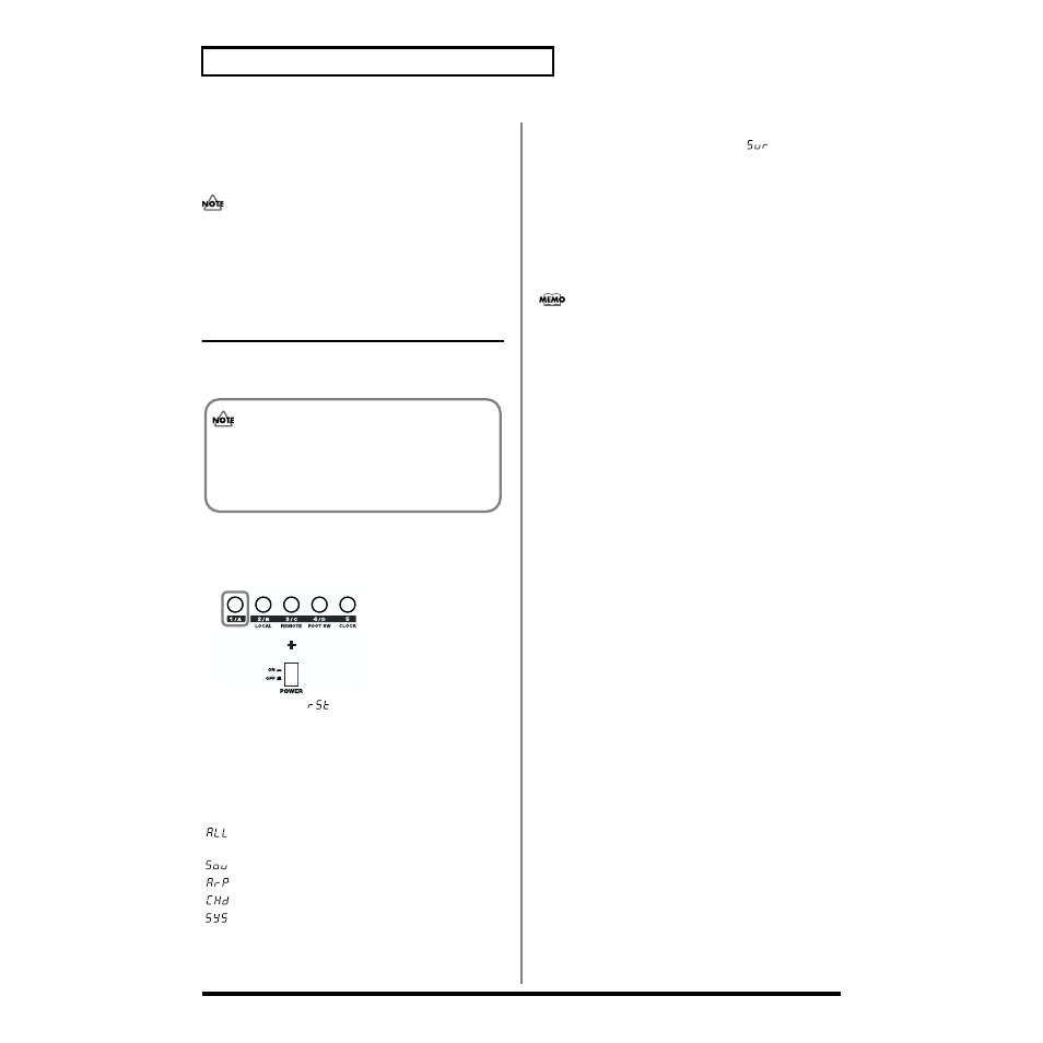 Restoring the factory settings (factory reset), Procedure (p. 94), 94 chapter 9. other settings | Roland SH-32 User Manual | Page 94 / 124