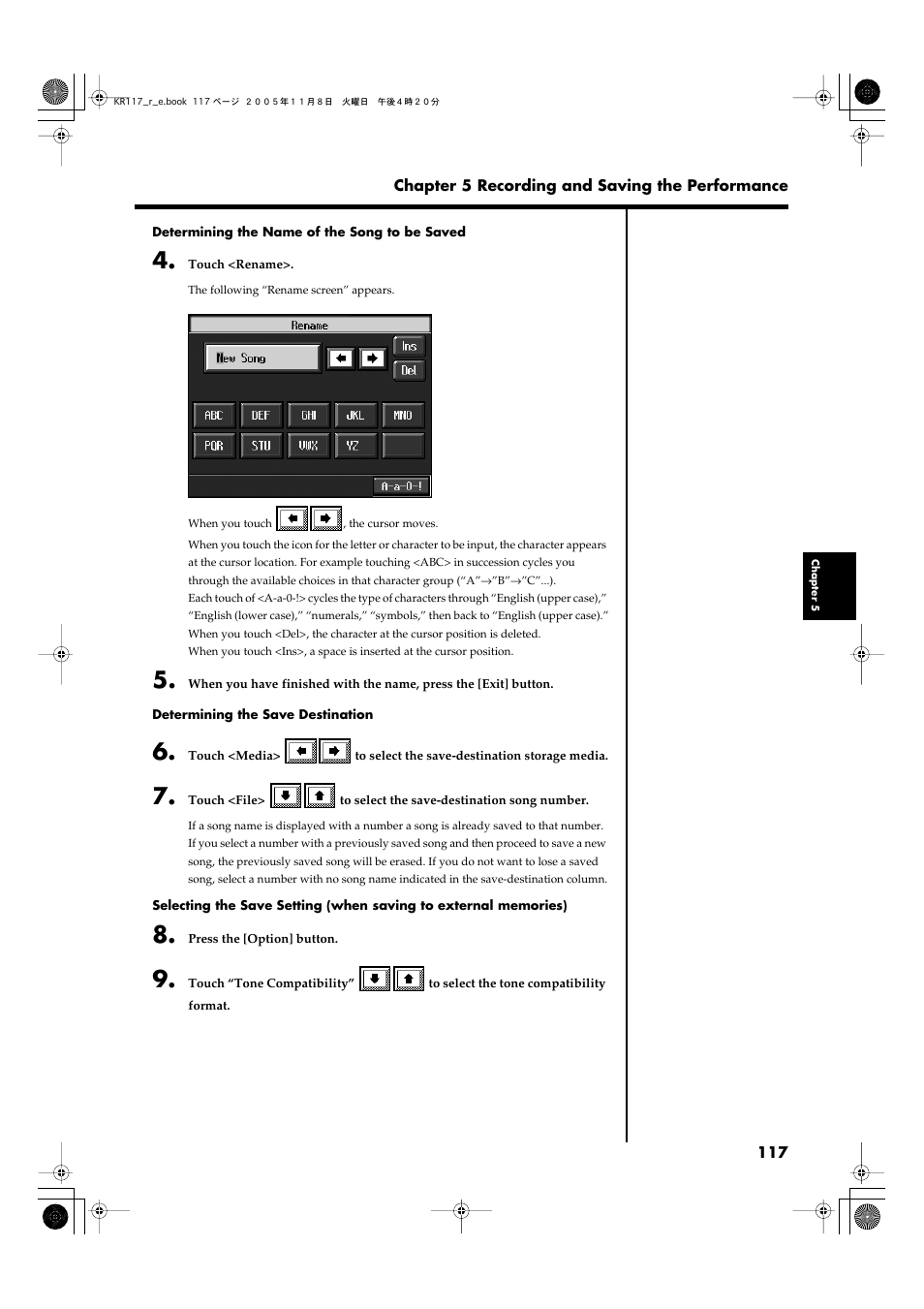 Roland KR117/115 User Manual | Page 117 / 228