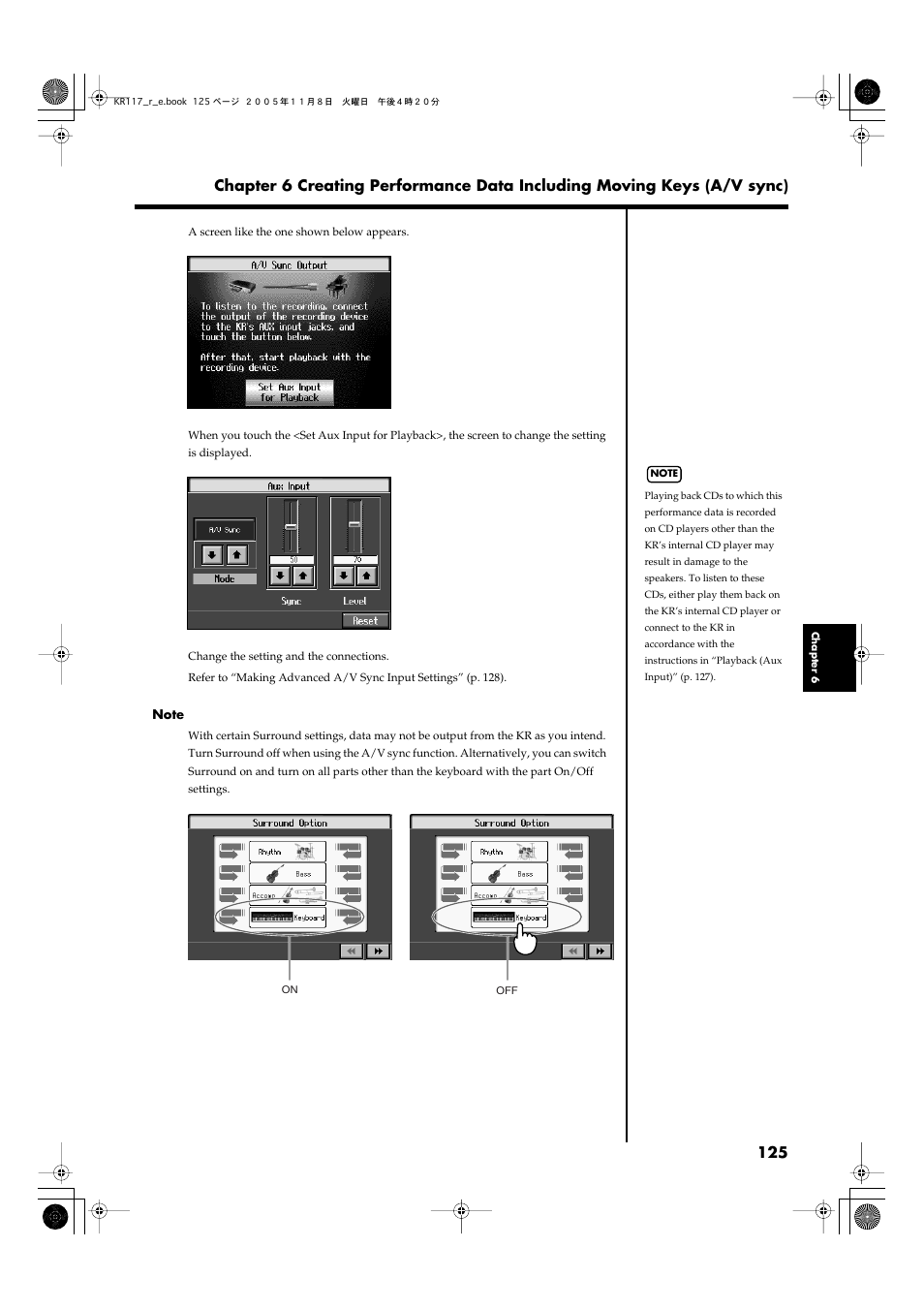 Roland KR117/115 User Manual | Page 125 / 228