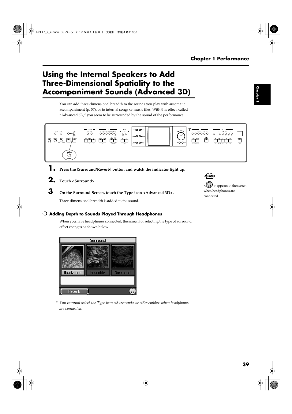 P. 39) | Roland KR117/115 User Manual | Page 39 / 228
