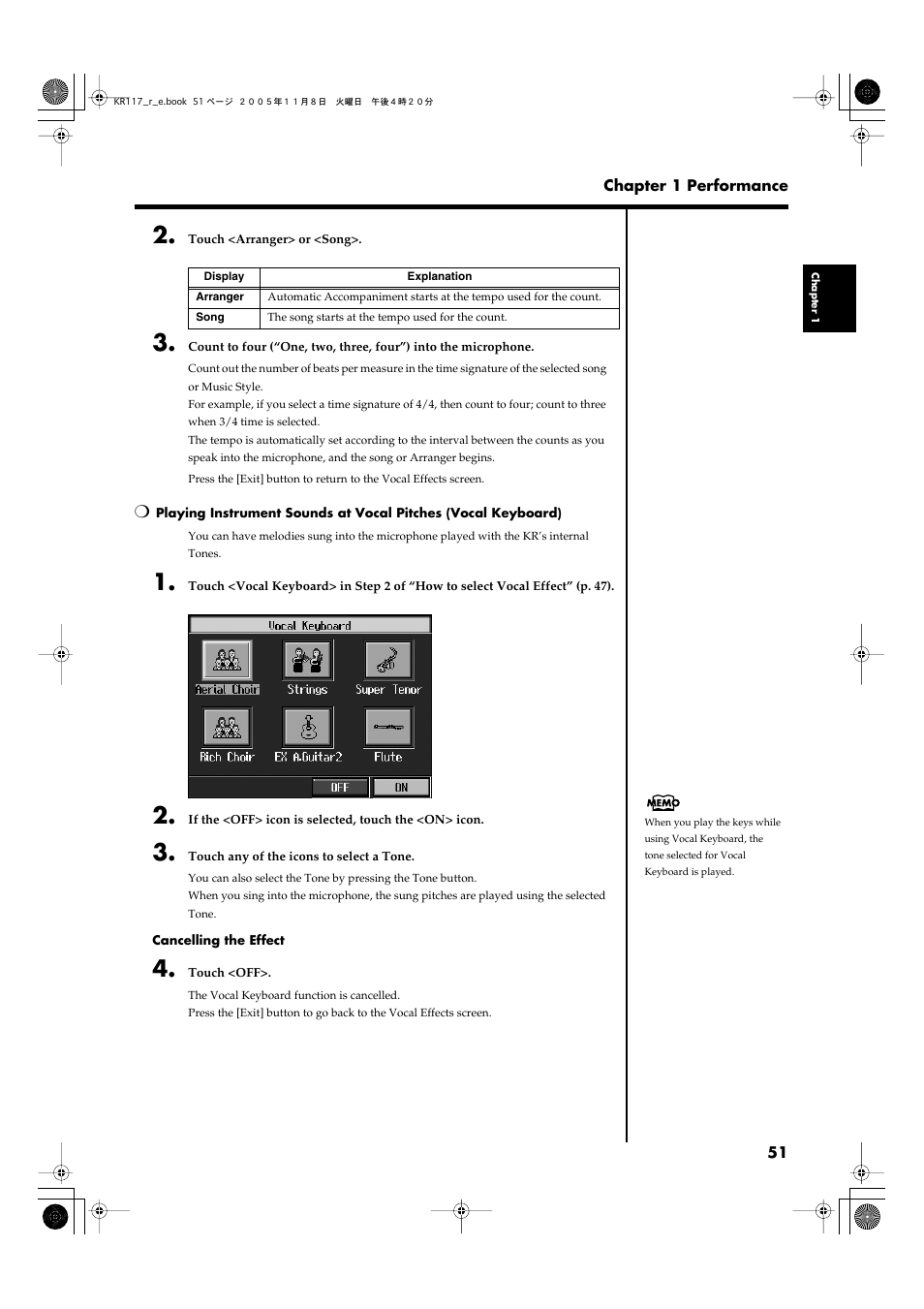 P. 51 | Roland KR117/115 User Manual | Page 51 / 228
