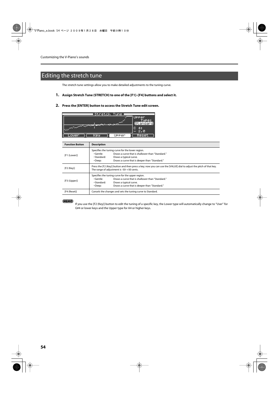 Editing the stretch tune | Roland V-Piano User Manual | Page 54 / 116