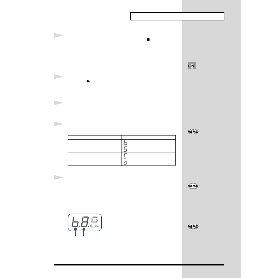 Creating a drum phrase (tr recording), P. 27) | Roland MC-09 User Manual | Page 27 / 88