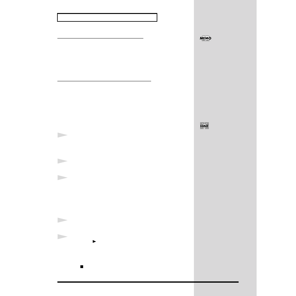 Saving a process patch, Playing back a process patch | Roland MC-09 User Manual | Page 40 / 88