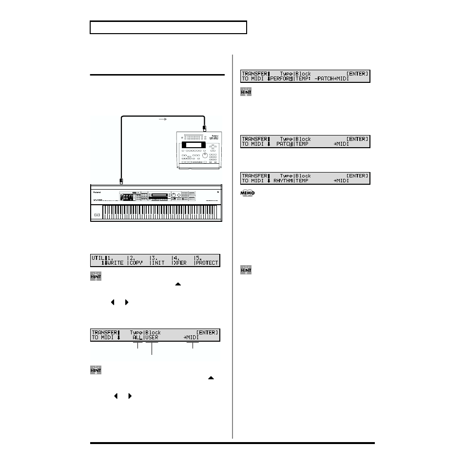 Saving to an external midi device | Roland XV-88 User Manual | Page 166 / 312