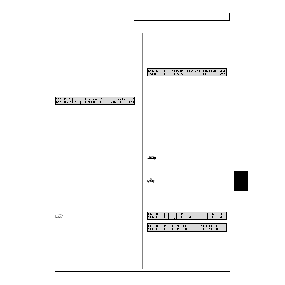 Adjusting tuning (tune), 2) (p. 173) | Roland XV-88 User Manual | Page 173 / 312