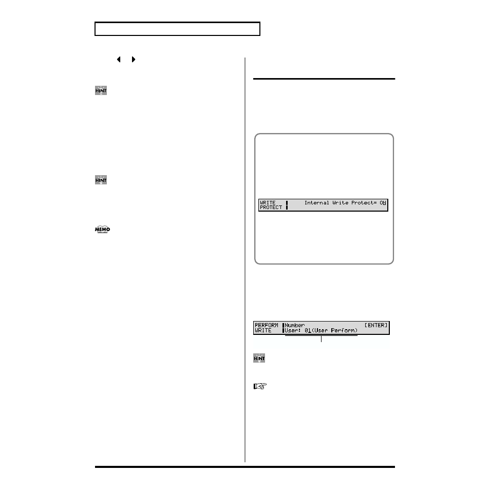 Storing sound data in user memory (write), Saving a performance, P. 180) | Roland XV-88 User Manual | Page 180 / 312