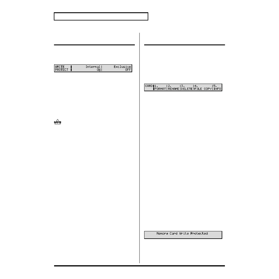 Protecting the internal memory (protect), Memory card-related settings (card), P. 188) | Roland XV-88 User Manual | Page 188 / 312