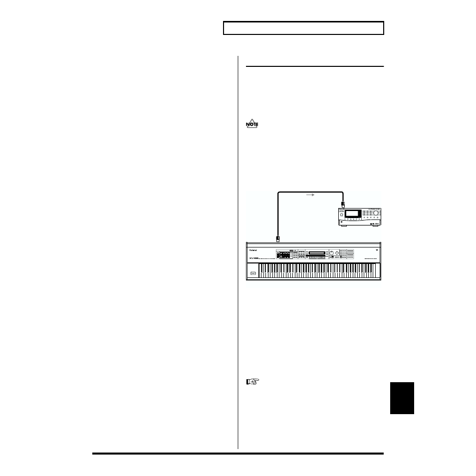Changing sounds with a pedal switch, Using external midi devices, P. 203, p. 269, quick start; p. 16) | Roland XV-88 User Manual | Page 203 / 312