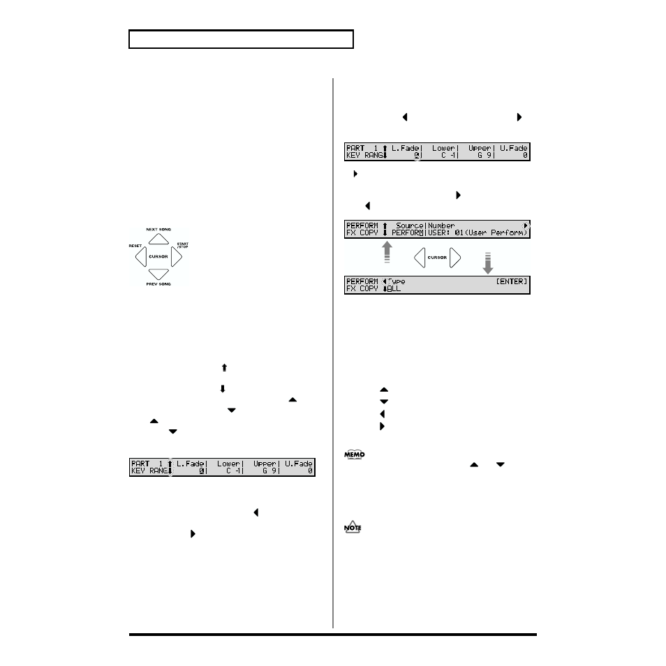 About the cursor buttons, P. 26), P. 26, p. 204) | Roland XV-88 User Manual | Page 26 / 312