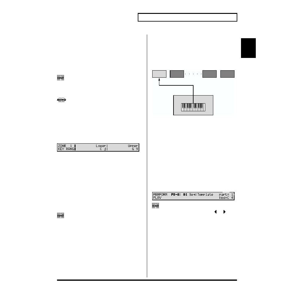 37 chapter 2. playing, Selecting a part you want to play on the keyboard | Roland XV-88 User Manual | Page 37 / 312