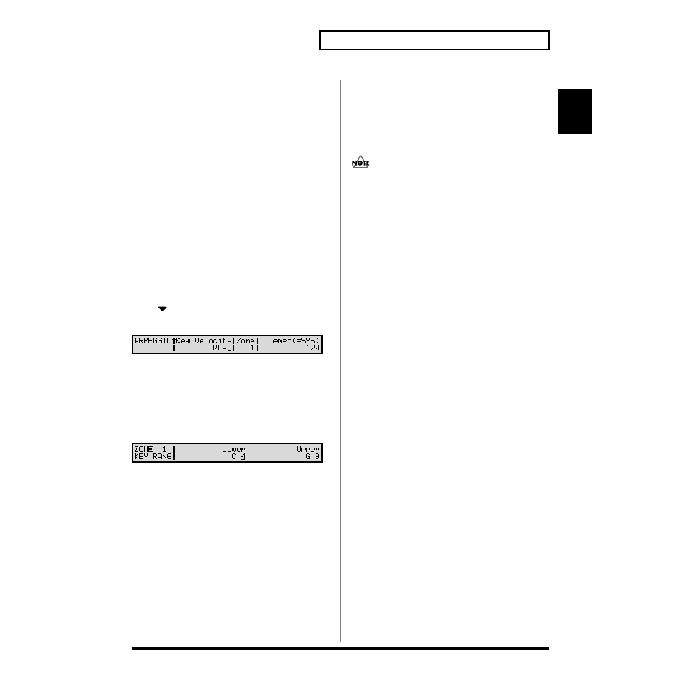 Playing an arpeggio over a preset keyboard area, Holding an arpeggio, P. 43, p. 172, quick | Roland XV-88 User Manual | Page 43 / 312