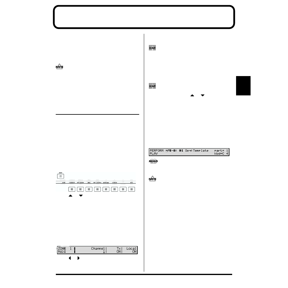 Chapter 4. zone settings, How to make the zone settings, P. 57) | Roland XV-88 User Manual | Page 57 / 312