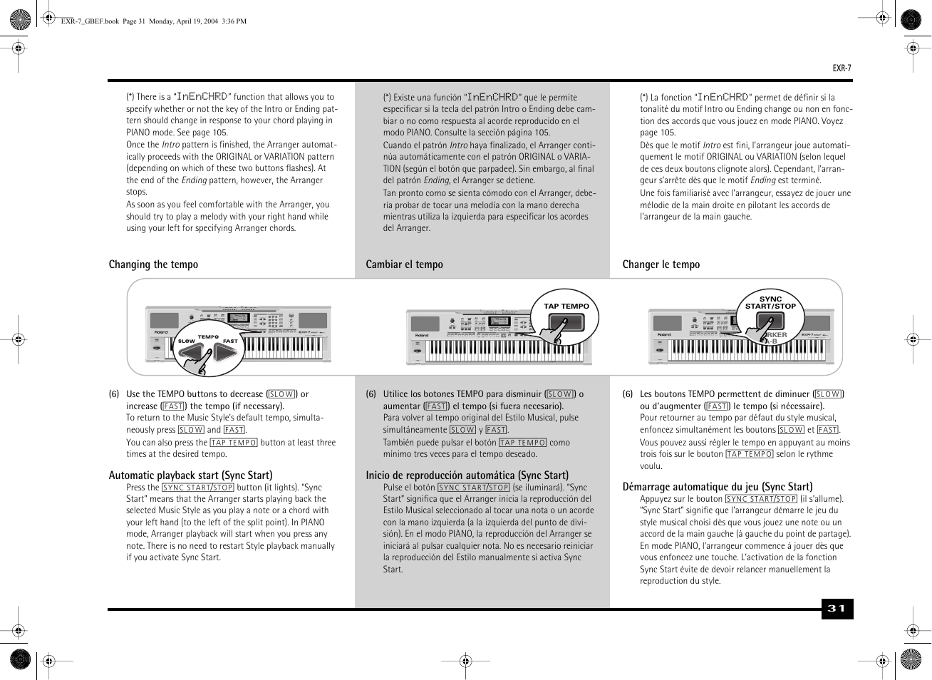 Roland EXR-7 User Manual | Page 31 / 152