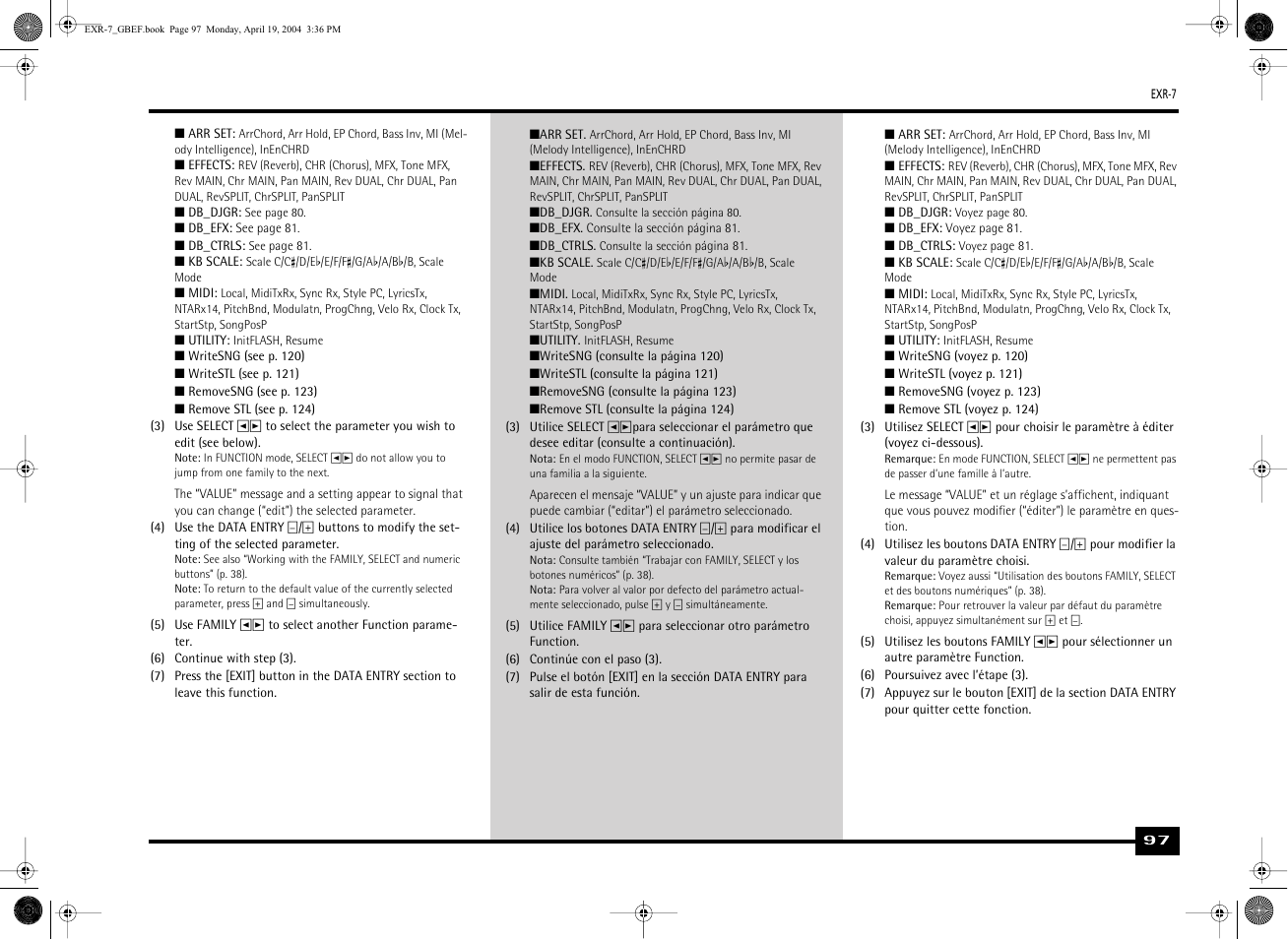 Roland EXR-7 User Manual | Page 97 / 152