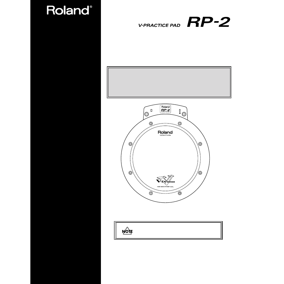 Owner's manual | Roland RP-2 User Manual | Page 7 / 12