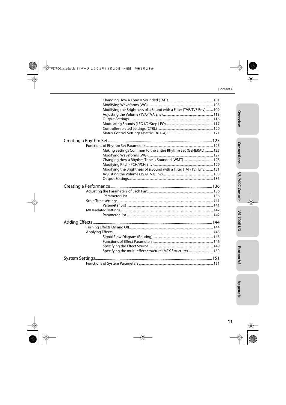 Roland Sonar V-Studio VS-700 User Manual | Page 11 / 188