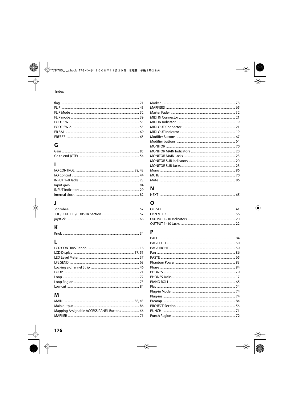 Roland Sonar V-Studio VS-700 User Manual | Page 176 / 188