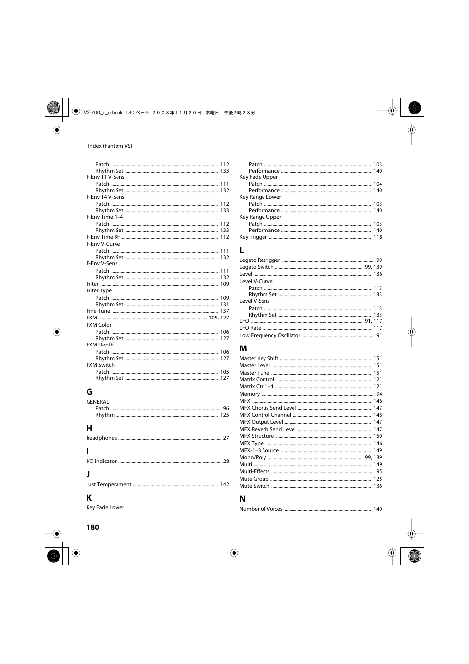 Roland Sonar V-Studio VS-700 User Manual | Page 180 / 188