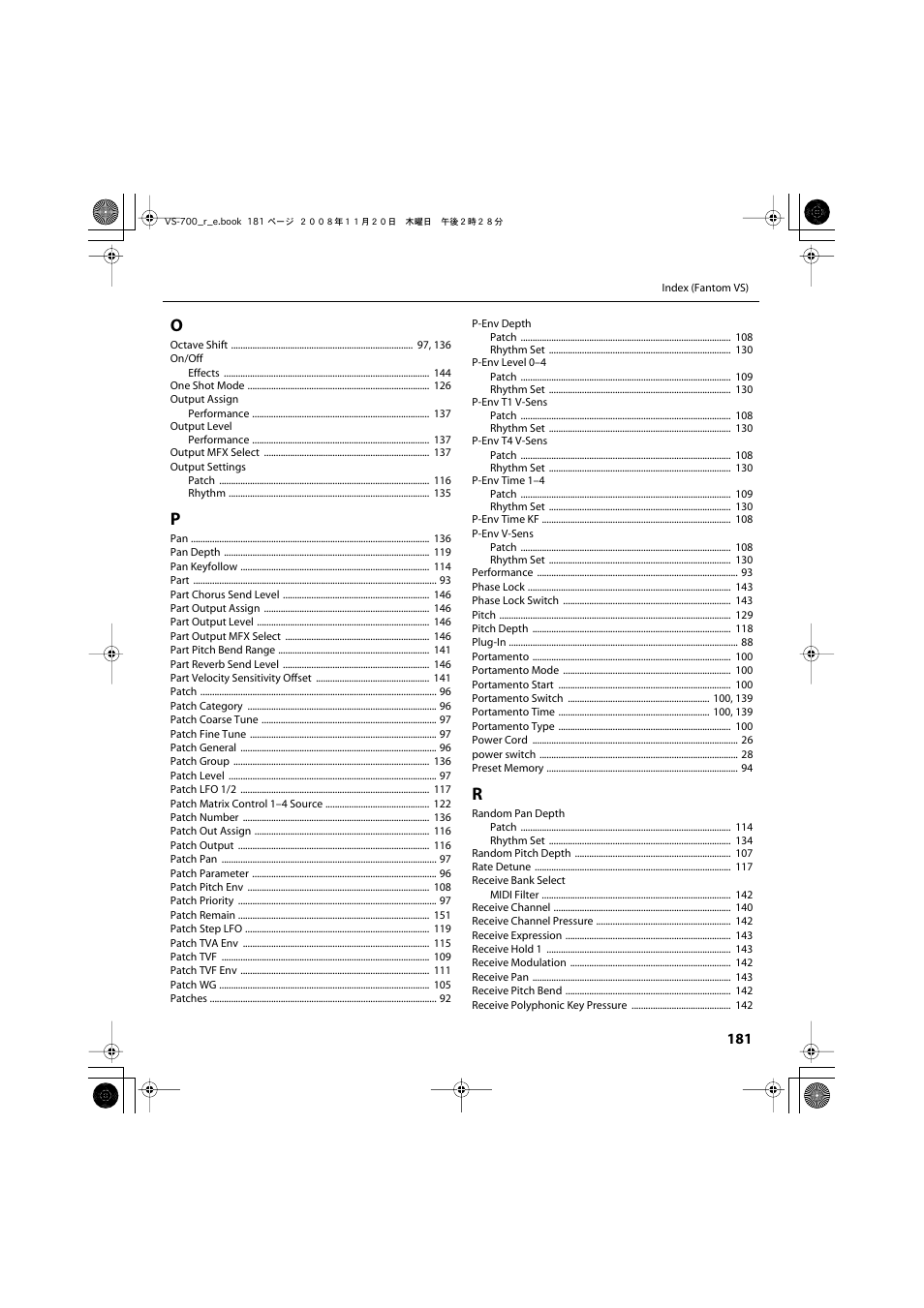 Roland Sonar V-Studio VS-700 User Manual | Page 181 / 188