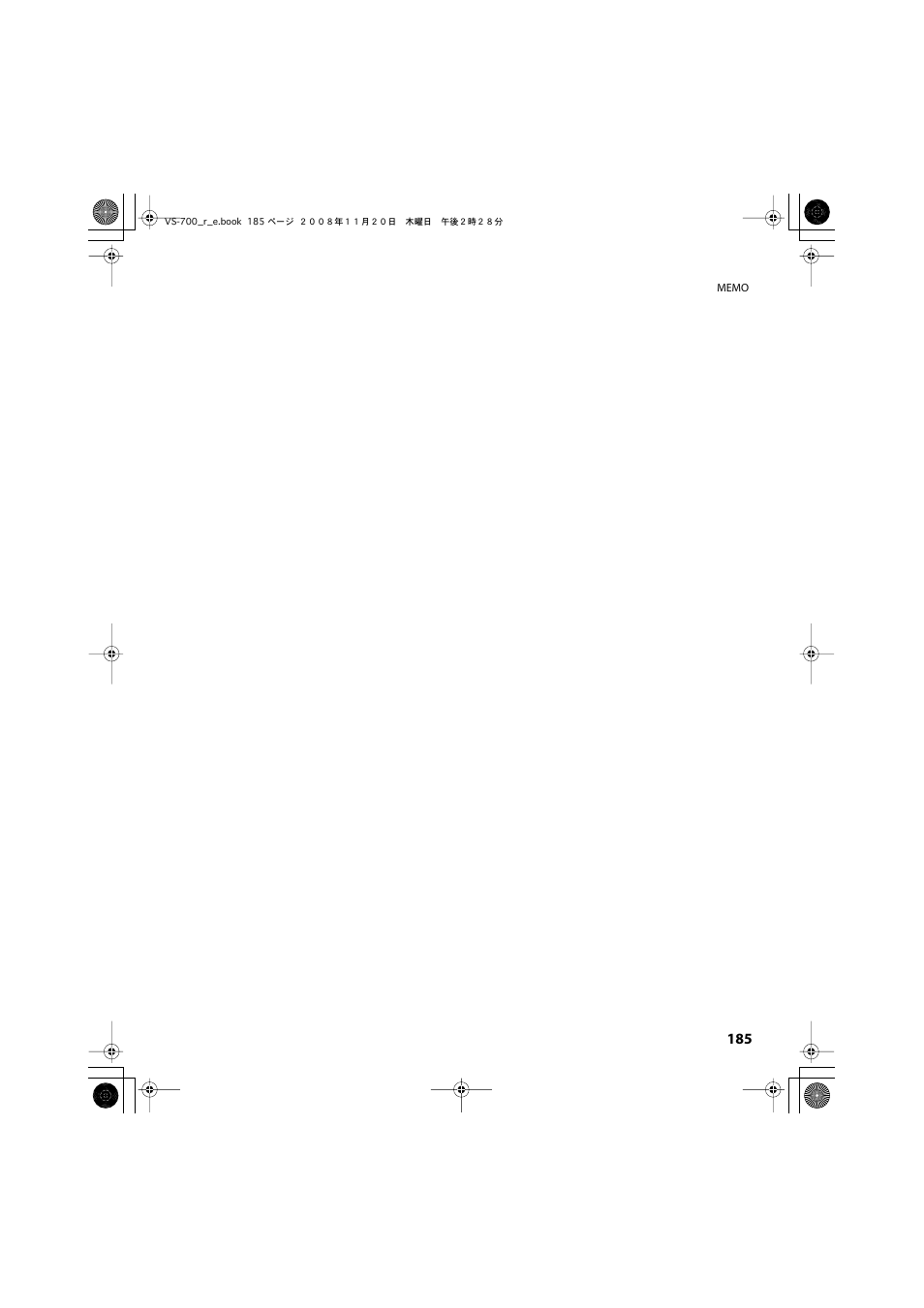 Roland Sonar V-Studio VS-700 User Manual | Page 185 / 188