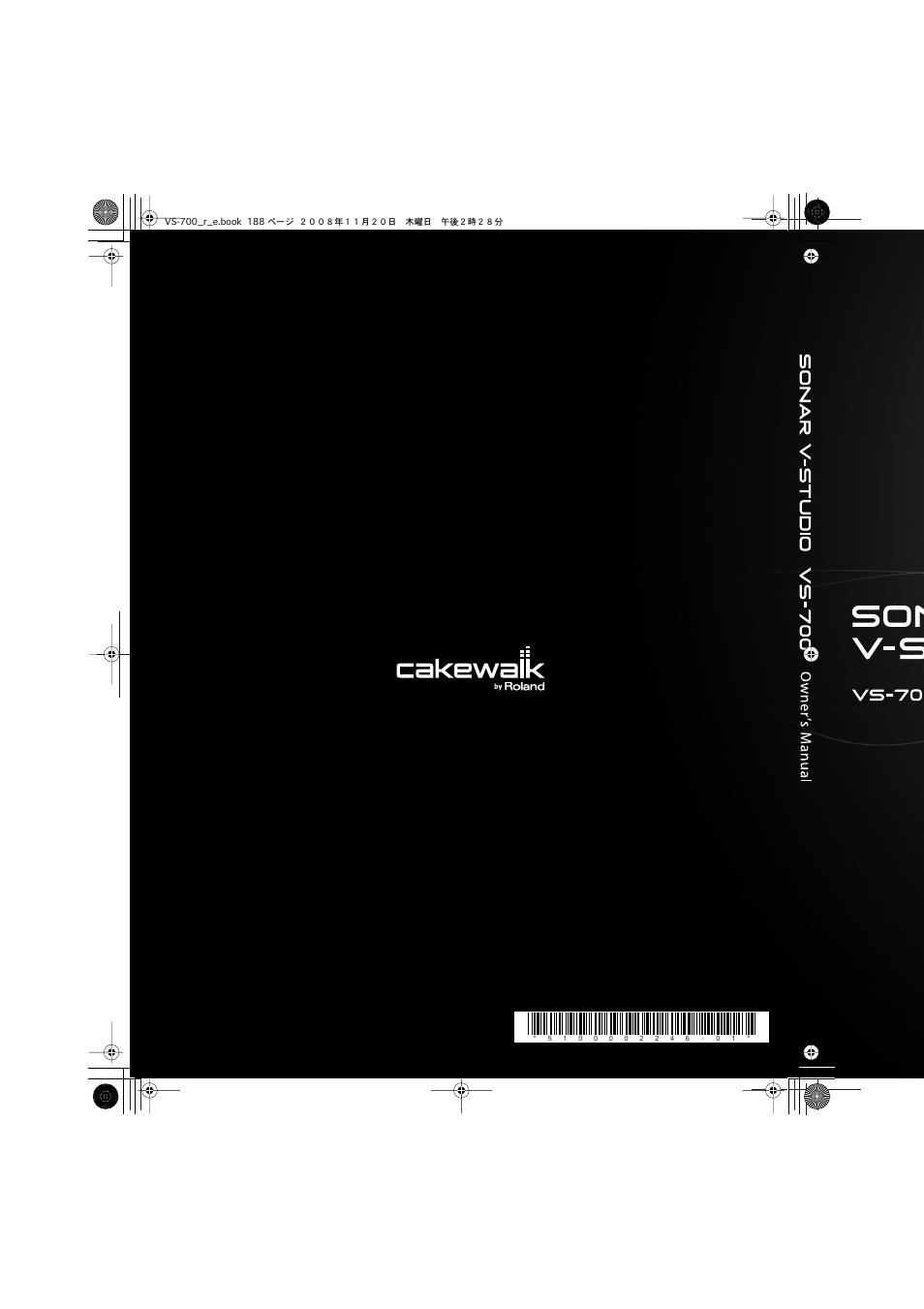 Roland Sonar V-Studio VS-700 User Manual | Page 188 / 188