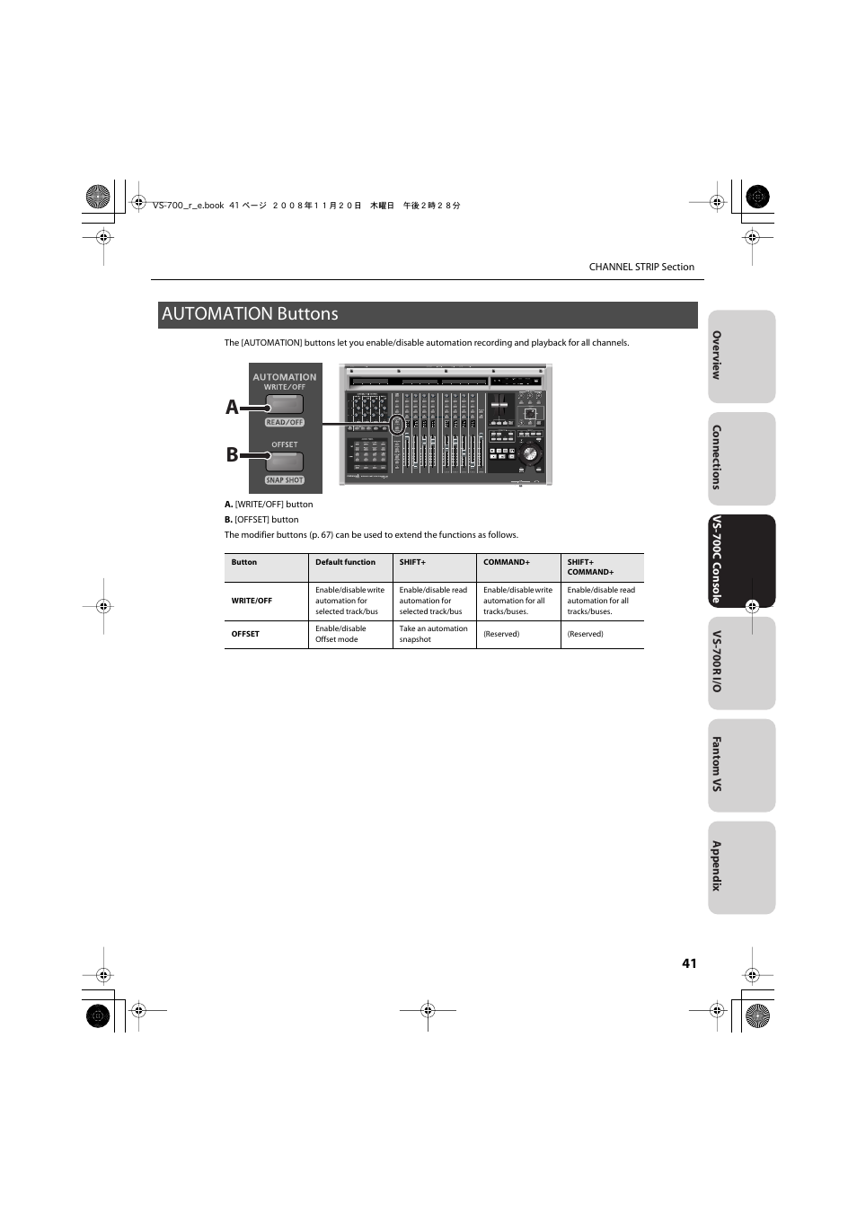 Automation buttons | Roland Sonar V-Studio VS-700 User Manual | Page 41 / 188