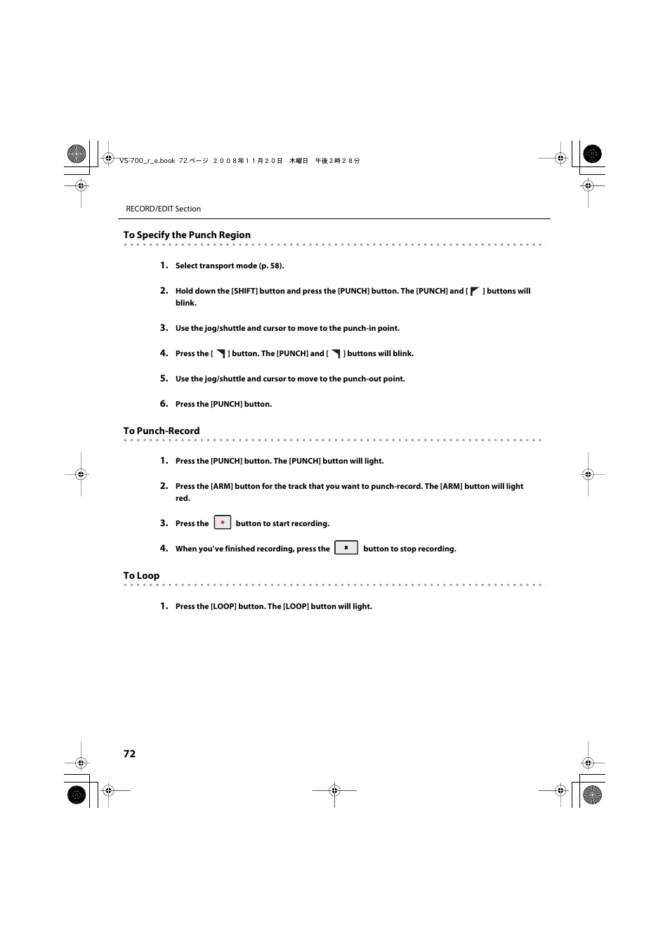 Roland Sonar V-Studio VS-700 User Manual | Page 72 / 188