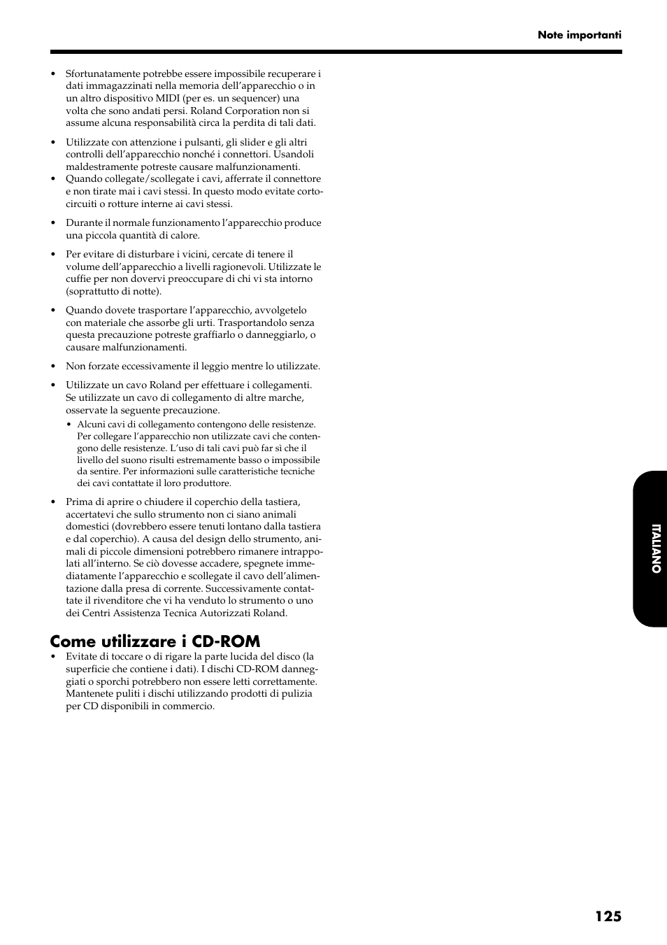 Come utilizzare i cd-rom | Roland HP109-PE User Manual | Page 127 / 250