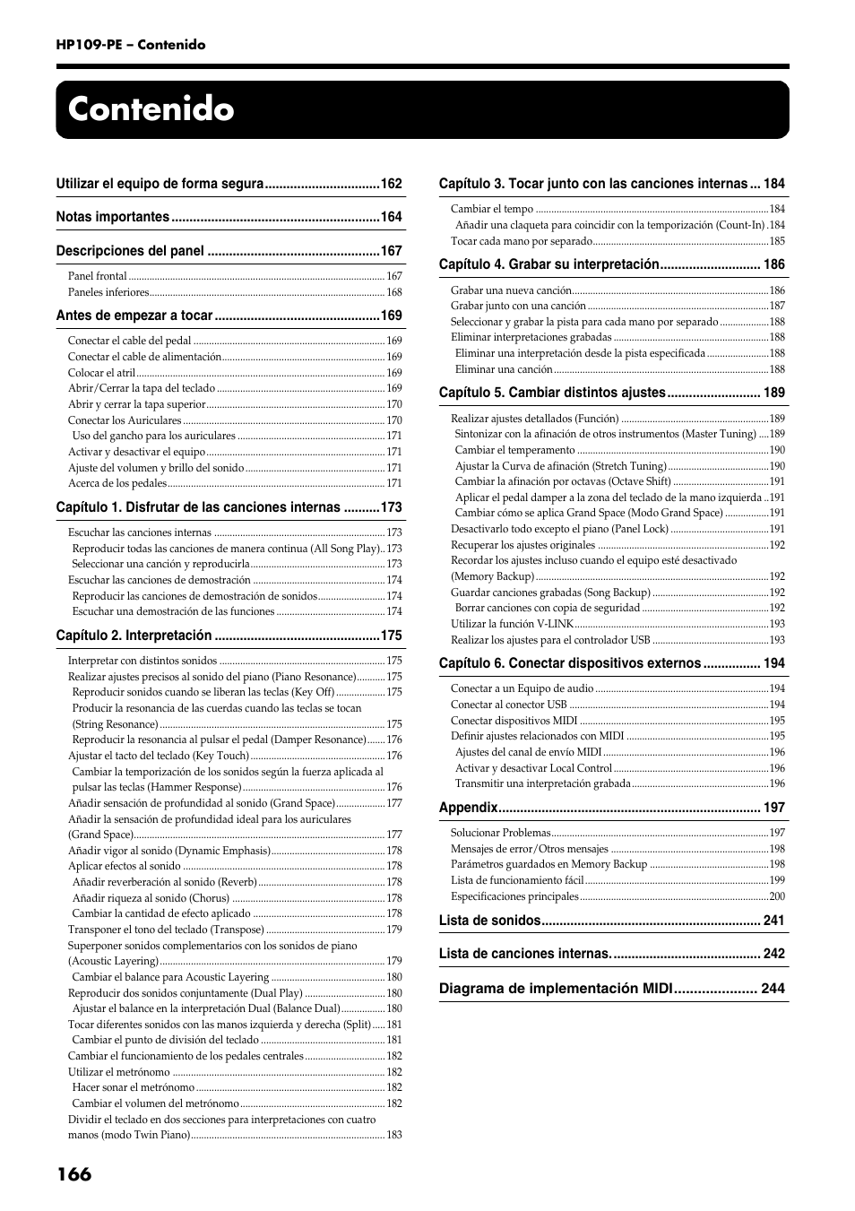 Roland HP109-PE User Manual | Page 168 / 250