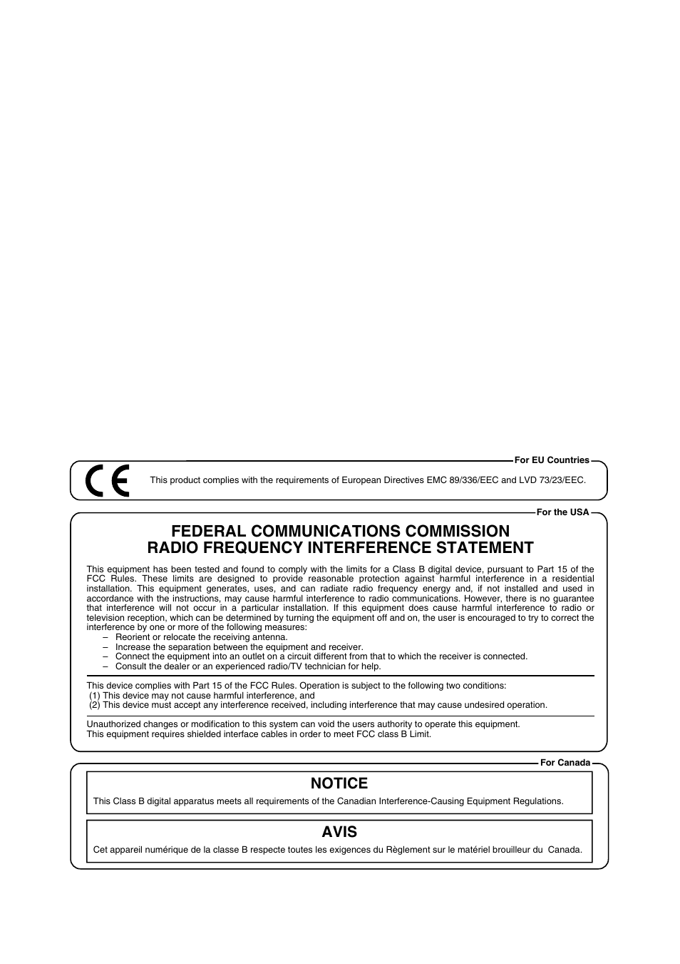 Notice avis | Roland HP109-PE User Manual | Page 249 / 250