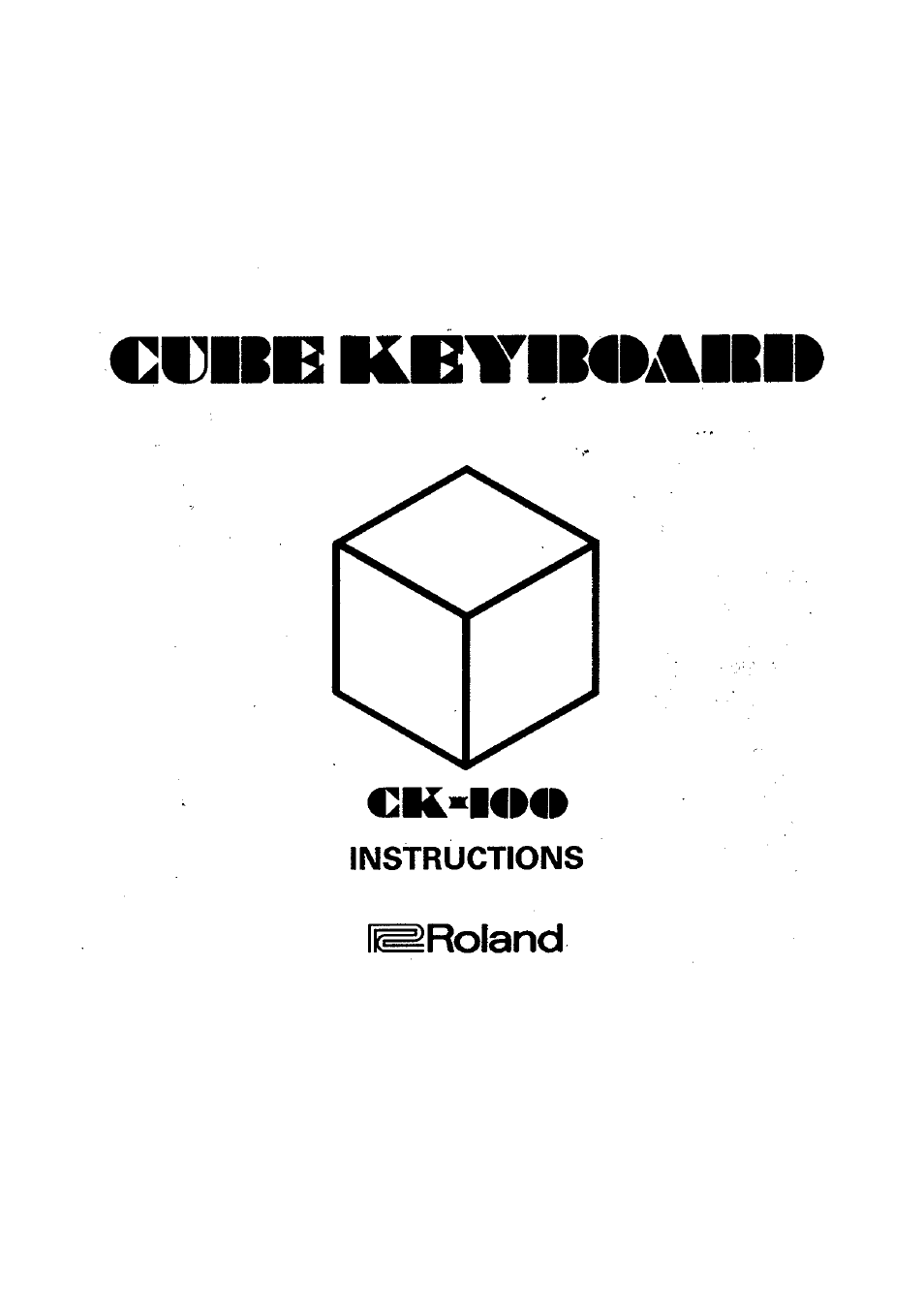 Roland CK-100 User Manual | 4 pages