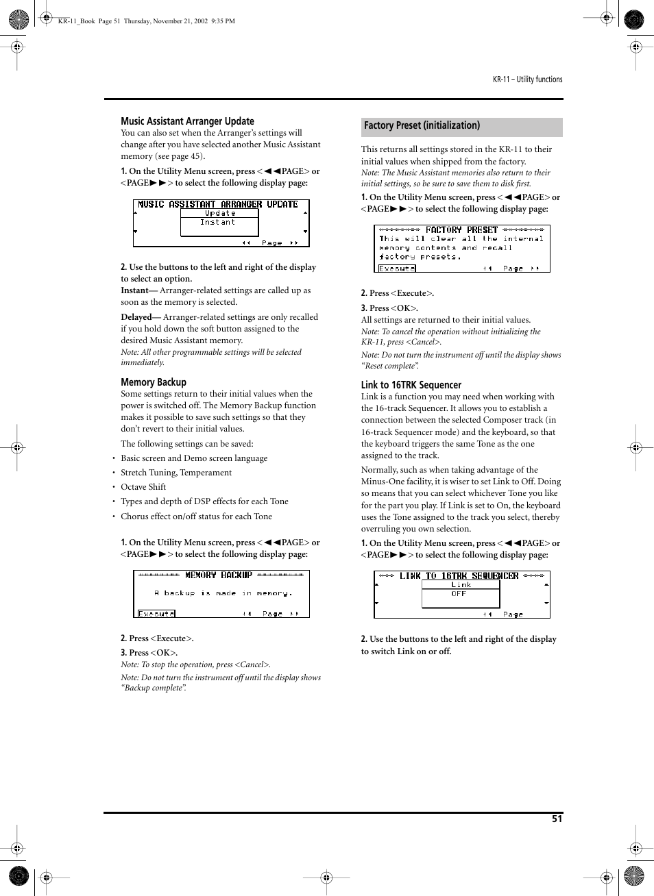 Roland KR-11 User Manual | Page 51 / 64