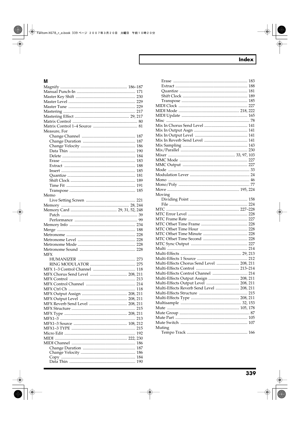 Roland X-6 User Manual | Page 339 / 348