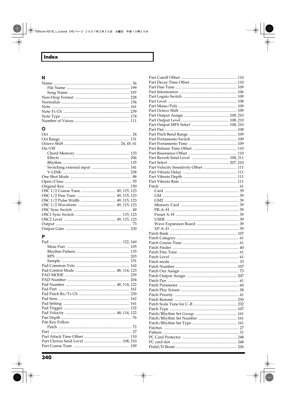 Roland X-6 User Manual | Page 340 / 348