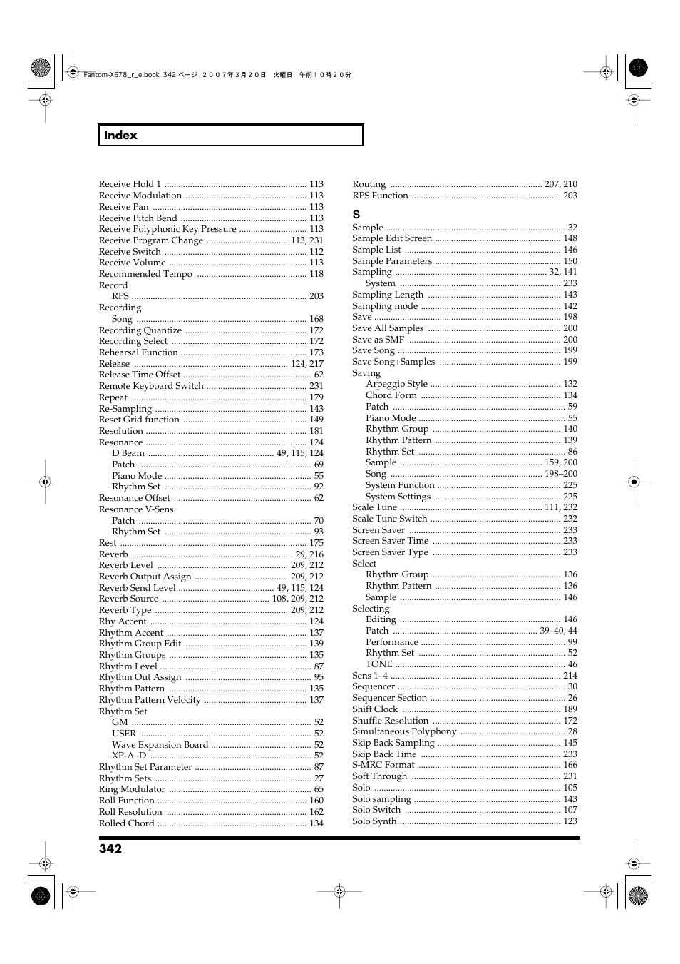 Roland X-6 User Manual | Page 342 / 348