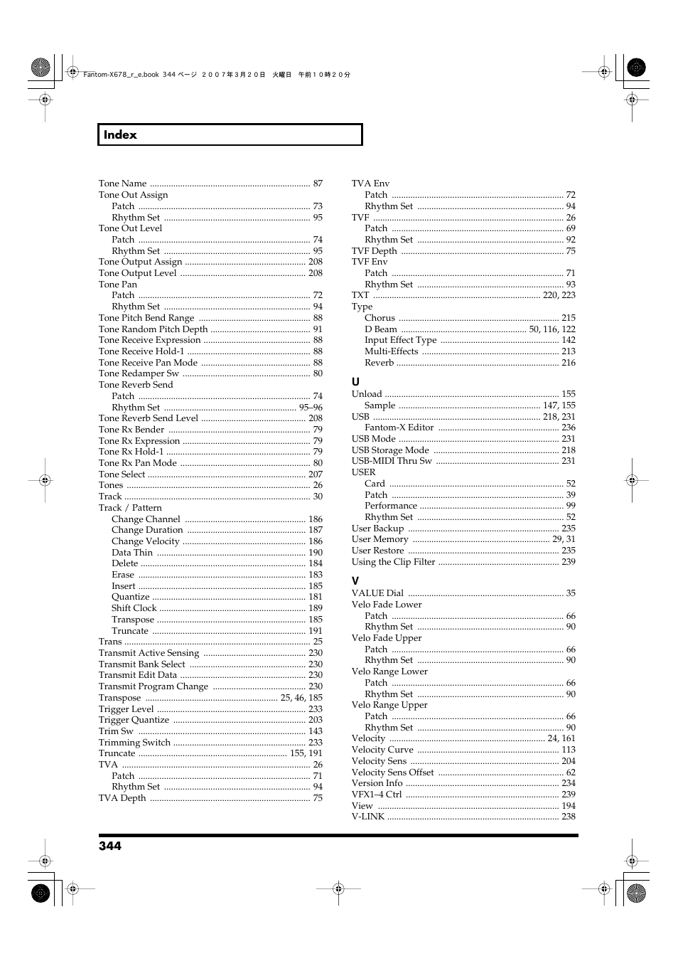 Roland X-6 User Manual | Page 344 / 348