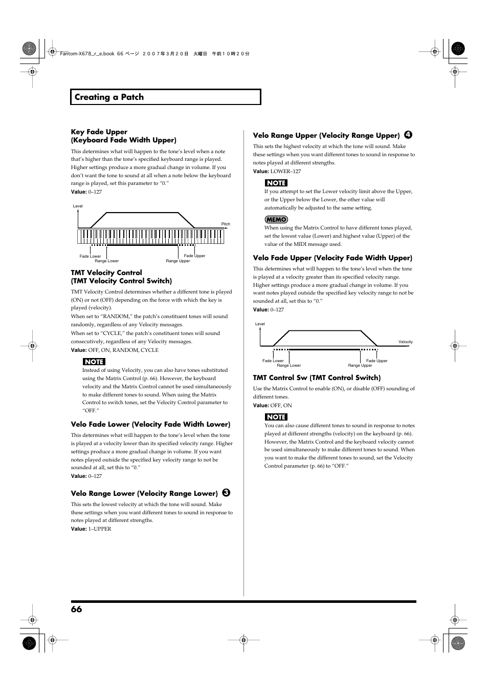 66 creating a patch | Roland X-6 User Manual | Page 66 / 348