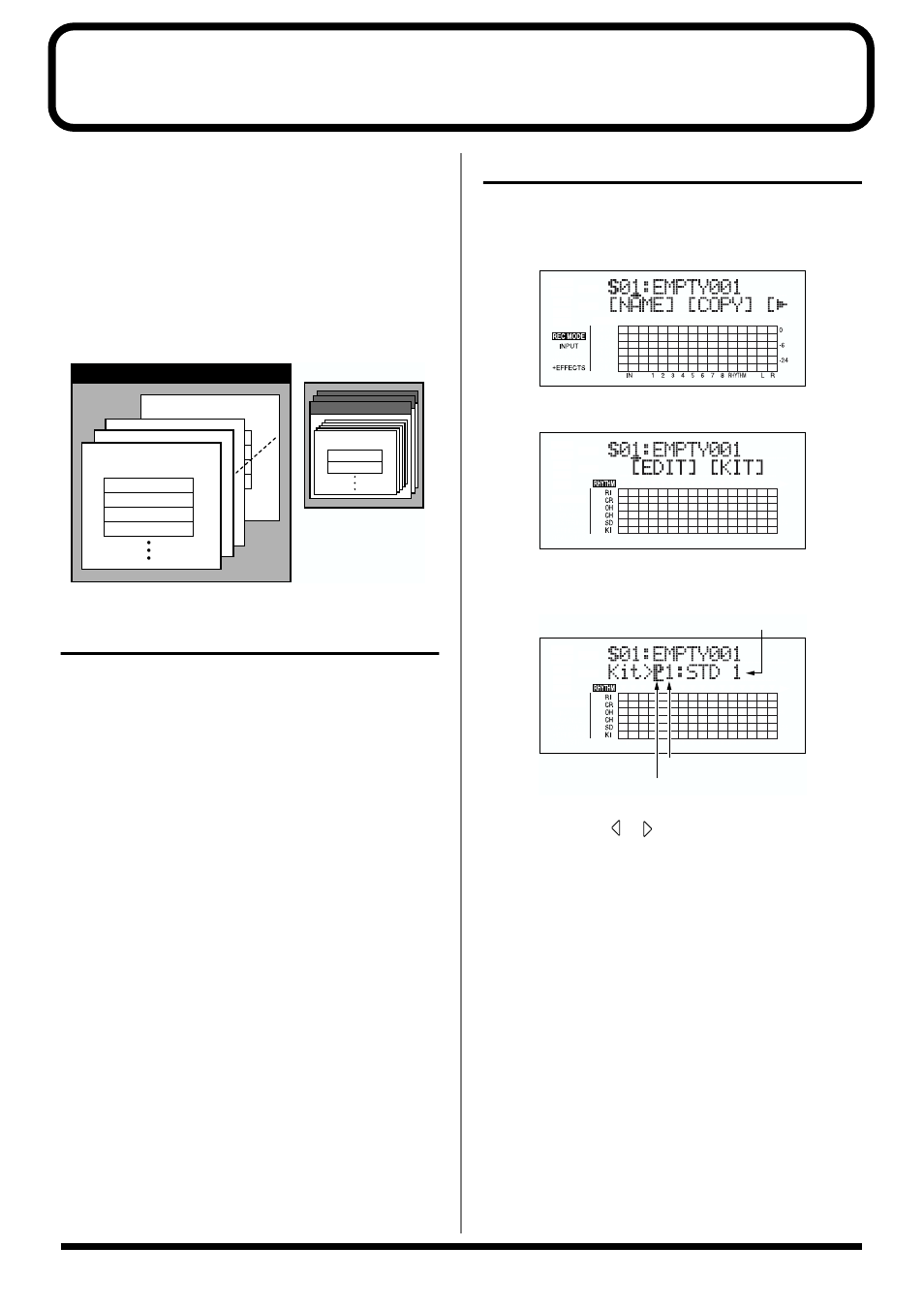 About the drum kits, Performing the drums, Selecting drum kits | Roland BR-864 User Manual | Page 104 / 200