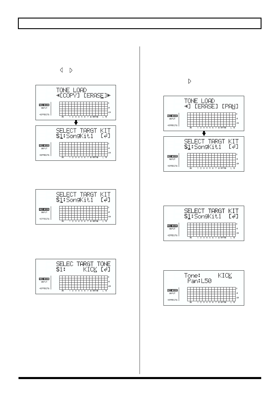 Changing the position (pan) of the drum sounds, Erasing drum sounds, 108 about the drum kits | Roland BR-864 User Manual | Page 108 / 200
